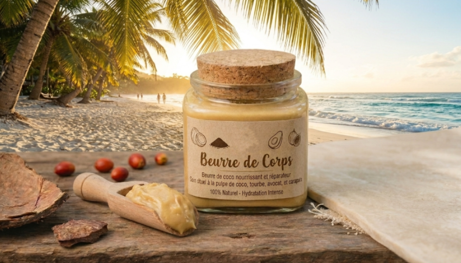 Exfoliant corps Coco et Carapate AULINAGAN — soin unidose artisanal, Marie-Galante